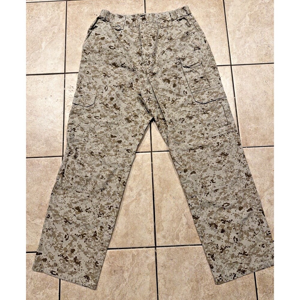 5.11 Tactical Pants Mens 32x30 Brown Digital Camo Desert Army Cargo Double Knee